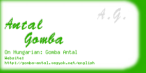 antal gomba business card